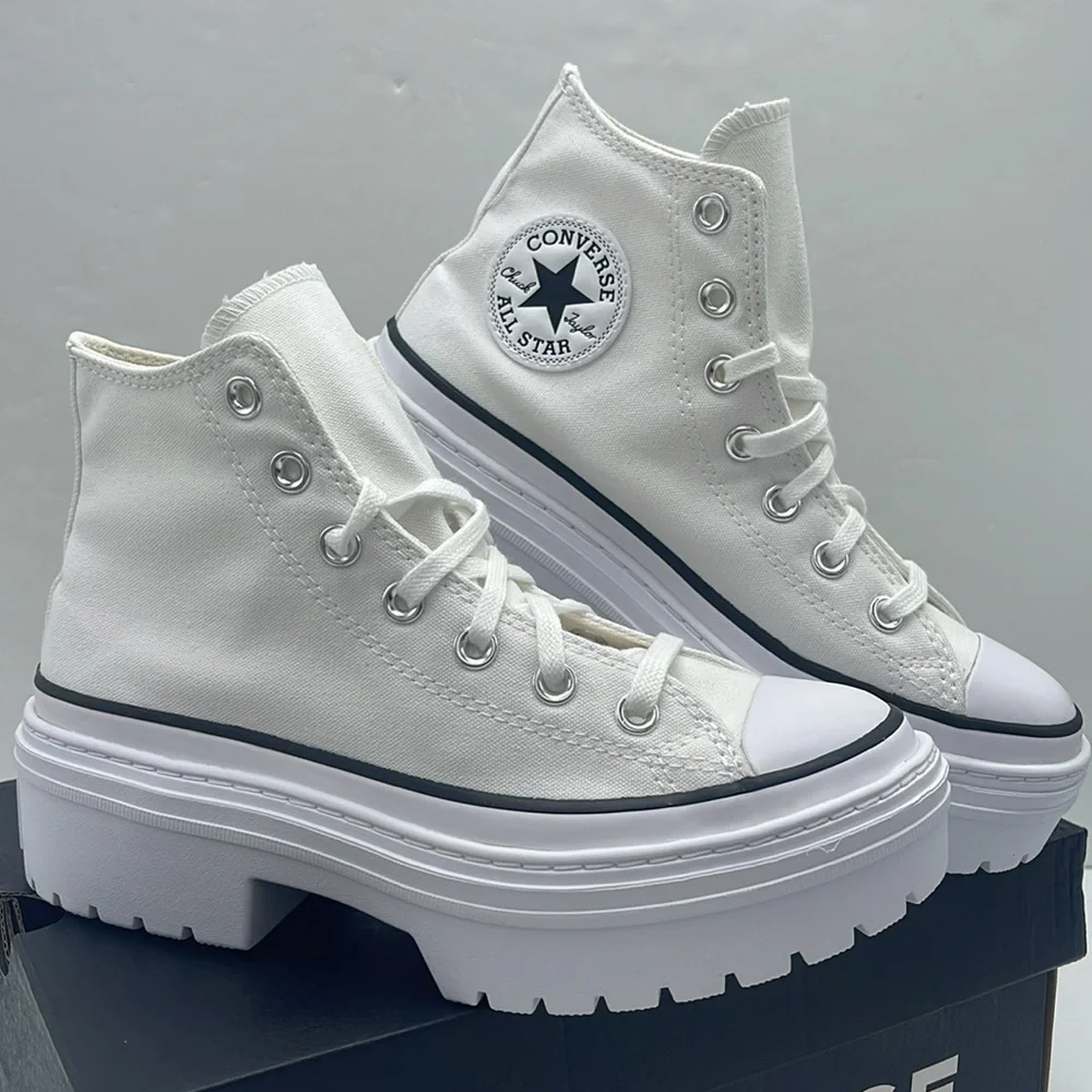 Converse WMNS High-Top Platform Sneakers A10364C CTAS LUGGED HEEL HI WHITE/BLACK